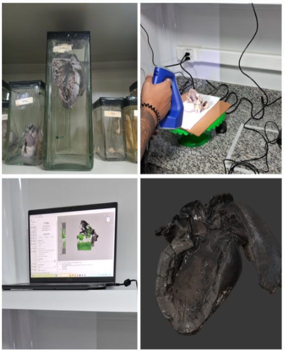 Imagem do processo de escaneamento 3D